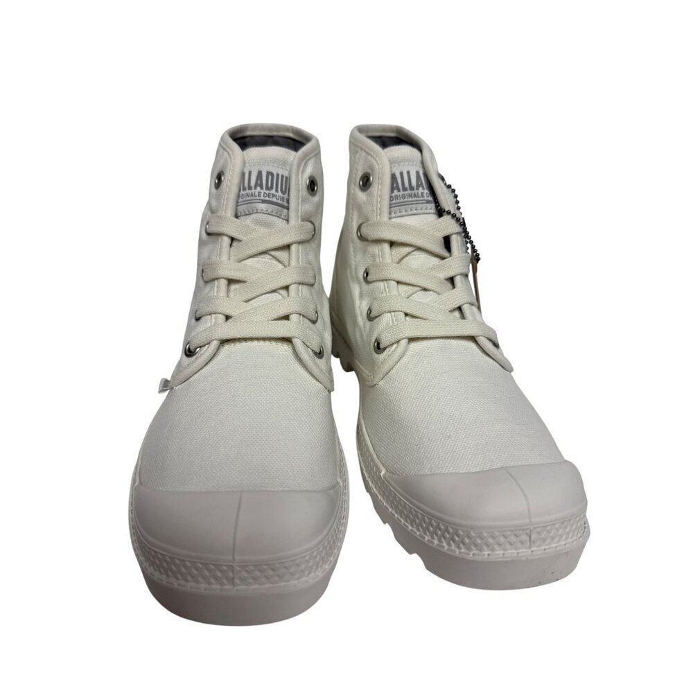 Palladium Pampa Hi Star White Women's Sneaker Vegan Lug Sole Cap Toe Size 7 NEW - Picture 3 of 11